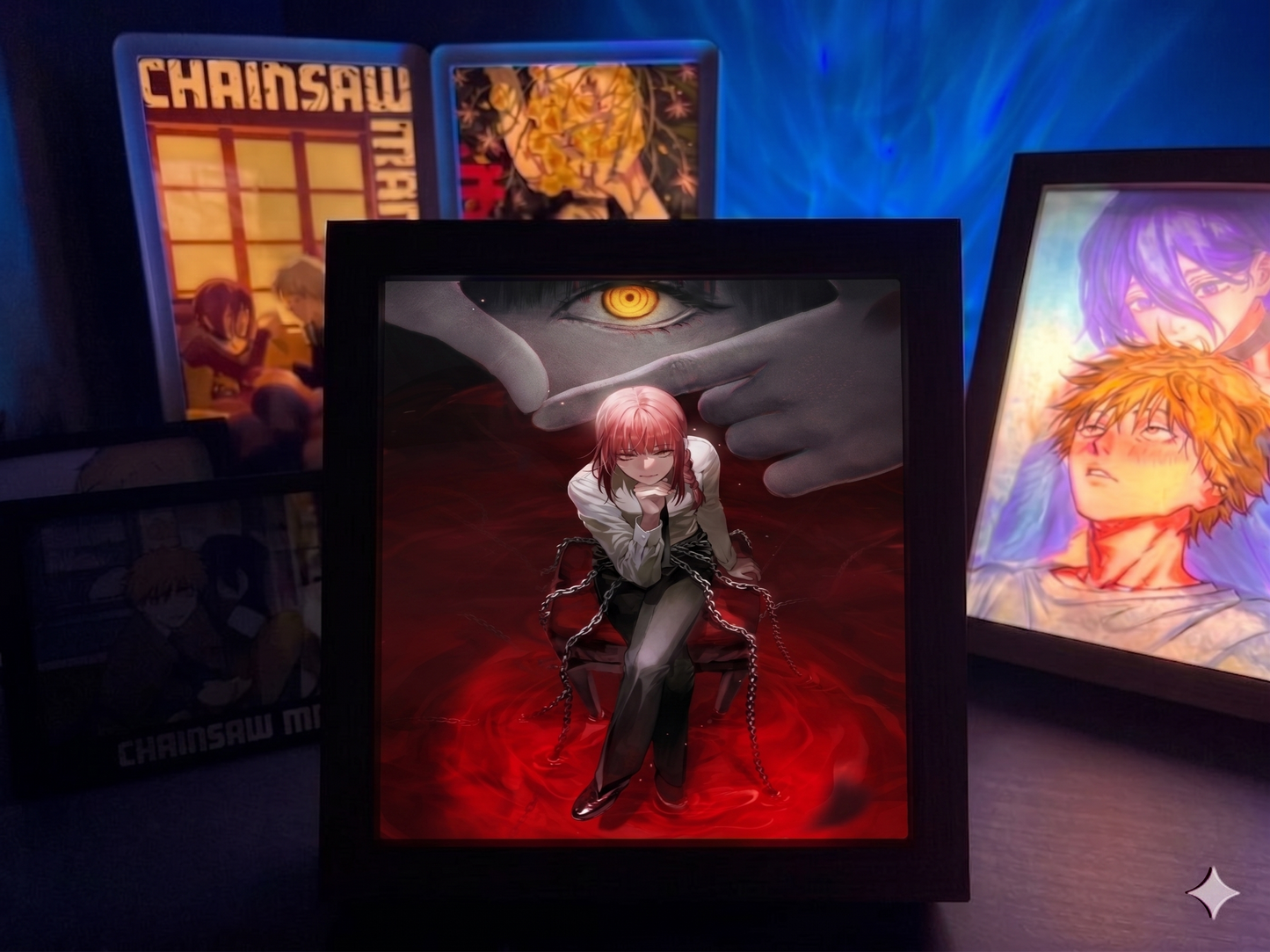 Chainsaw Man Anime Light Box Series – LED Light Painting Frames & Wall Art