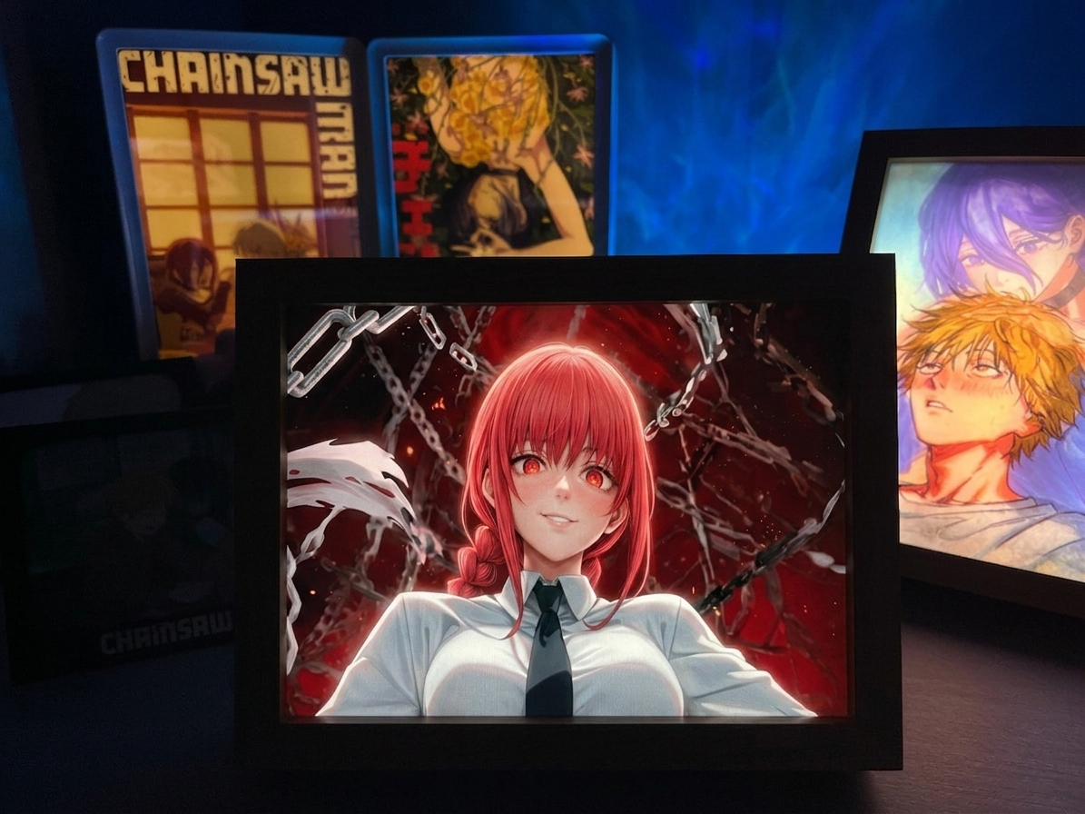 Chainsaw Man Anime Light Box Series – LED Light Painting Frames & Wall Art
